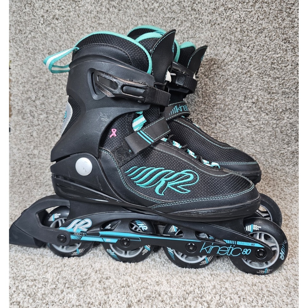 K2 Kinetic 80 W Women's Inline Roller Blades Breast Cancer Edition Size 9